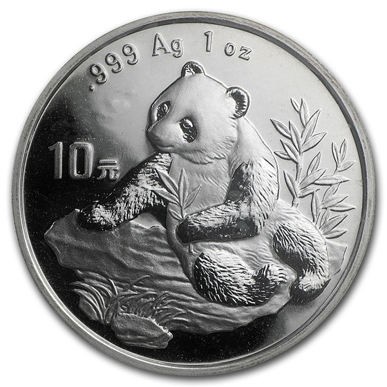 1998 China 1 oz Silver Panda Small Date BU (Sealed) 1998 China 1 oz Silver Panda Small Date BU (Sealed)